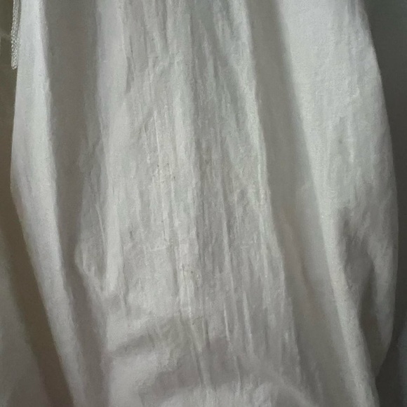 White Button Down Shirt with Fringe and Studs - Picture 6 of 7